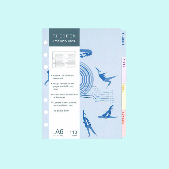 theorem-set-refill-free-diary-a6-เนื้อในไดอารี่-a6-แบบเติม-ไม่ระบุปี