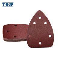 TASP 25pcs 140x100mm Triangle Sander Sandpaper 6 Holes Hook Loop Mouse Detail Sanding Disc Abrasive Tools for Sander Polisher