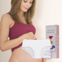 Low Waist Free Sample High Quality White Breathable Cotton Disposable Maternity Underwear