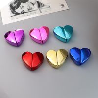 25ml Heart Shaped Glass Perfume Bottles Portable Spray Atomizer Refillable Cosmetics Bottle Small Sample Sub-bottle 6 Colors Travel Size Bottles Conta