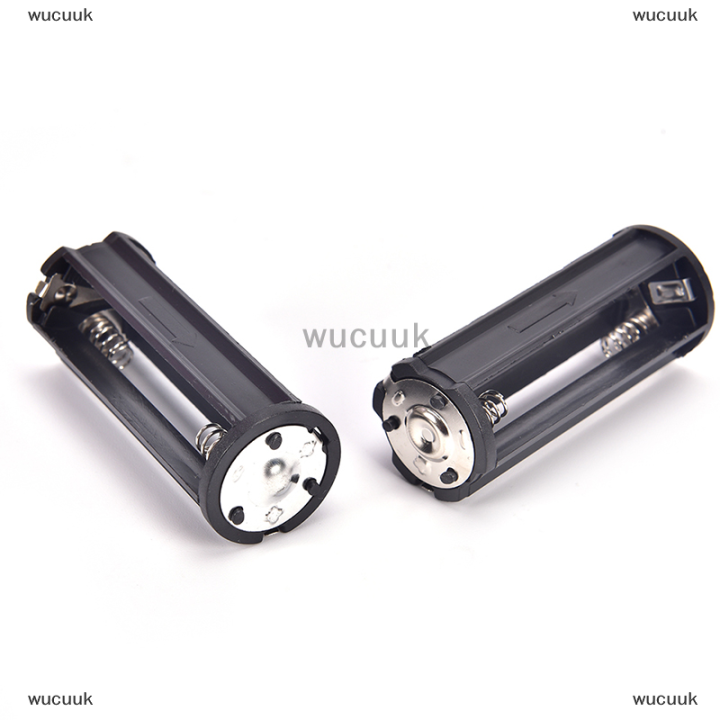 wucuuk-ที่ใส่แบตเตอรี่สีดำ2ชิ้นสำหรับไฟฉายขนาด3x1-5v-aaa
