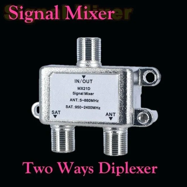 2 Ways Satellite Splitter MX21D TV Signal Cable TV Signal Mixer SAT