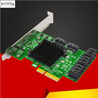 Chia Mining Riser 8พอร์ต SATA PCIe การ์ดเอ็กซ์แพนชัน PCI Express X4 SATA 3.0 Controller PCI-E SATA Adapter Converter เพิ่มการ์ด