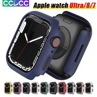 เคส CCLCC สำหรับ Apple Watch Series 7 8 6 Se 5 4 3อุปกรณ์เสริมเคสมือถือ PC ด้านกันชนเคสนาฬิกาอัจฉริยะ41Mm 45Mm 44Mm 40Mm 42Mm 38Mm