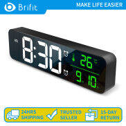 Brifit Đồng hồ kỹ thuật số 10,5 inch, Đồng hồ báo thức LED màn hình lớn