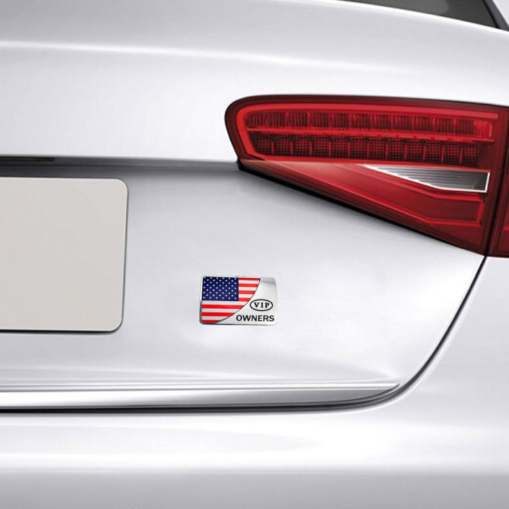 1ชิ้นรถโลหะตราสัญลักษณ์3d-เจ้าของวีไอพีธงชาติท้ายรถยนต์โลโก้อัตโนมัติกาวรูปลอกสติ๊กเกอร์สำหรับรถยนต์ส่วนใหญ่