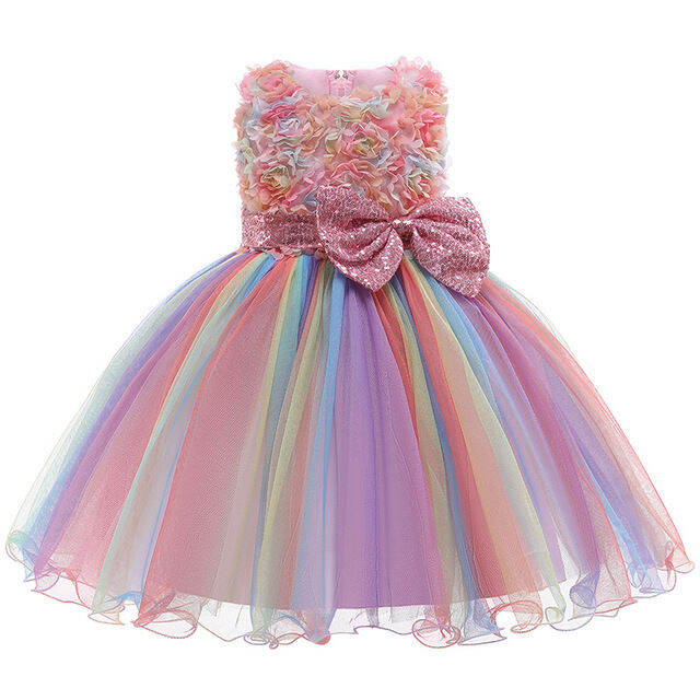 Rainbow party hot sale dress girl