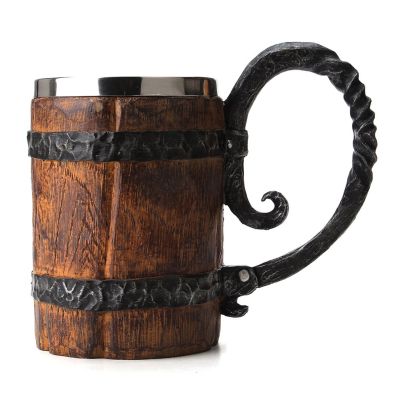 Viking Wood barrel Drinking Mug Beer Mugs Sealed Simulation Party Gift Home Drinkware 3D Coffee Cup 1PCS Bar Drinking кружка