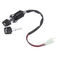 Motorcycle Ignition Key Switch 2 Wires Ignition Keys Start Switch Lock Key for Go Kart Scooter Motorcycle Accessories Other Transmission Parts