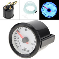 6031BL 52มม. 12V ไฟ LED สีฟ้า-1-2บาร์ Turbo Boost Gauge Meter พร้อมเซนเซอร์สำหรับรถยนต์เรือรถบรรทุก ATV