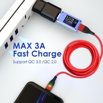 Ankndo Magnetic USB Cable Micro USBType-Cios Charge Cable LED Lighting Fast Charge Cables For IOS Android