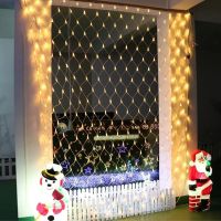 Garland Curtain LED Outdoor Fishing Net Light Festoon Garden Decoration Outdoor Street Garland Wedding New Year Christmas Lights