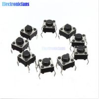 100Pcs Tactile Push Button Switch Tact Switch 6X6X4.3mm 4 pin DIP