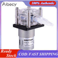 Aibecy GROTHEN DC 24V ปั๊มรีดท่อที่มีท่อซิลิโคนไหลสูงปั๊มน้ำของเหลวปั๊มสูญญากาศ Self-Priming การไหลที่ปรับได้ป้องกันการกัดกร่อนสำหรับการวิเคราะห์หลอดทดลองวทยาศาสตร์ตู้ปลา DIY สารเติมแต่งน้ำสไตล์จอแบน