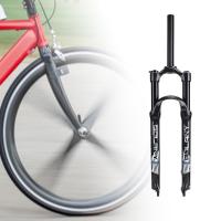 Air Bike Fork Locking Aluminum Alloy 100mm Disc Brake Parts Adjustable Straight Tube Air Forks for Bicycle Mountain Bike Outdoor Cycling MTB