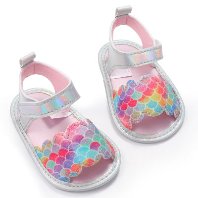 【CW】Ma&Baby 3-9M Newborn Infant Baby Girls Sandals Princess Mermaid Sequins Shoes For Girls Birthday Party Gift Summer D509
