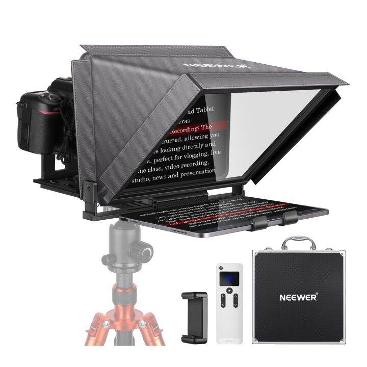 NEEWER X12 Aluminum Teleprompter With RT110 Remote Control (Connected