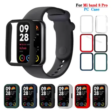 Xiaomi Smart Band 8 Pro (mi band 8 pro) Protector Case, 2in1 Hard Casing  With Screen Glass Cover (smartband accessories)