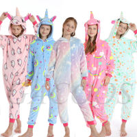 Pijama De Unicornio Para Niños,Mono De Franela De Kigurumi,Mono De Arcoíris Para Adolescentes Y Niños