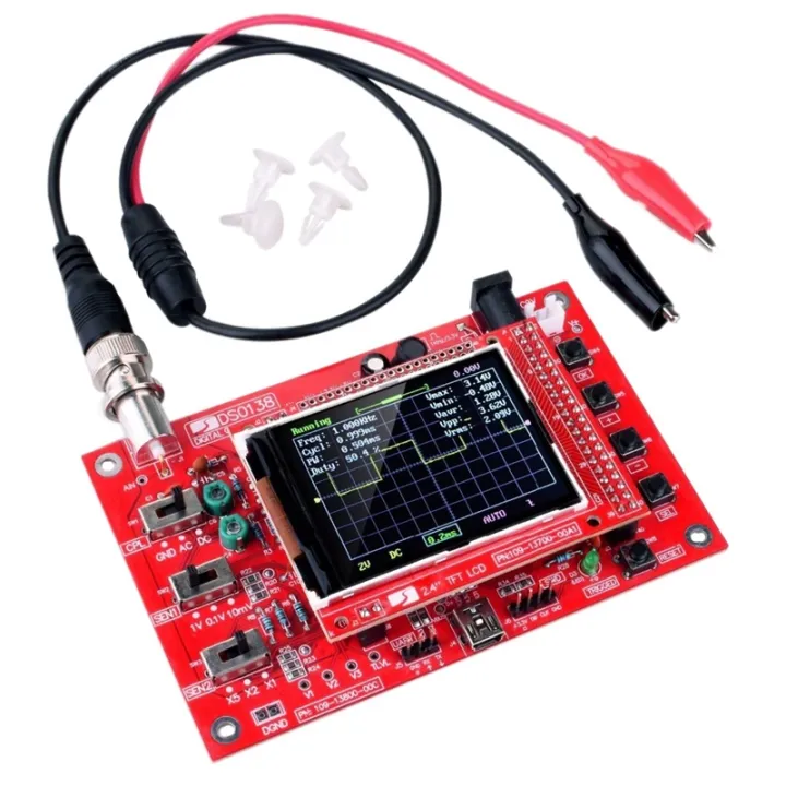 【CW】 DSO138 Oscilloscope Digital Assembled TFT With Probe Alligator ...