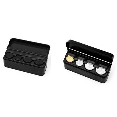 2 Pack Car Gift Coin Holder Black Car Coin Box for Car, Truck, RV Interior Accessories