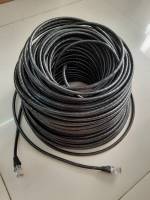 สาย LAN สายอินเตอร์เนต เป็นสาย CAT6 ความยาว 100 เมตร ภายนอก เข้าหัวแล้ว มีความหนา เสถียรดีมาก รองรับเน็ตจิกบิท สายหนา สัญญานดี