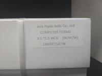 กระดาษคอมพิวเตอร์ฟอร์ม 9.5  × 5.5  นิ้ว 3ชั้น asia paper rolls Co.,Ltd.