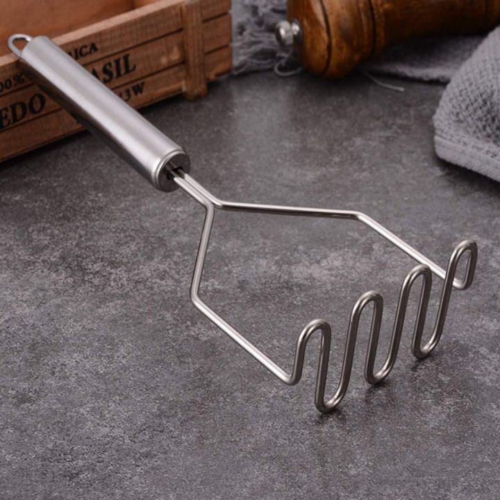 Stainless Steel Kitchen Gadget Potato Masher Press Cooking Tool Mashed  Potatoes Wavy Pressure Ricer Kitchen