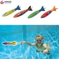 4Pcs/Set Diving Torpedo Rocket Throwing Toy Children Underwater Swimming Pool Playing Toys Summer Outdoor Sport Tool for Kids