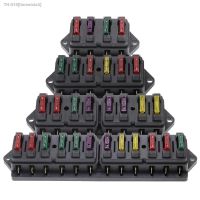 ♈ﺴ✚ 4/6/8/10/12 Way Car Fuse Box Car Fuse Holder Truck Auto Blade Fuse Box With 4/6/8/10/12 Fuses for 12V 32V ATO Standard Circuit