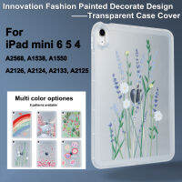 สำหรับ iPad Mini 6 (2021) 8.3 "A2568 iPad Mini 5 4 7.9" แฟชั่นวาดดอกไม้สดรักเคสป้องกันทนแรงกระแทกกรอบแท็บเล็ตที่ชัดเจน