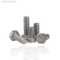 ﹍ M6 M8 M10 M12 Pitch 0.75/1.0/1.25/1.5 External Hex Head Screws Stainless Steel DIN933 Fine Thread Teeth Outside Hexagon Blots