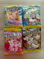 มาร์ชี่ส์ Marshies Marshmallows มารชแมลโลว์ ตรา มาร์เคนเบิร์ก ปริมาณ 80 กรัม มี 4 รส ให้เลือก ช็อกโกแลต สตรอเบอรี่ วานิลา ฟลาวเวอร์ วานิลา