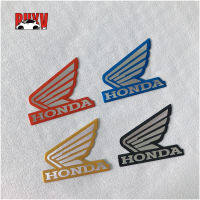 BuyV 2 Pack HONDA สติ๊กเกอร์โลหะปีกโลโก้สัญลักษณ์ป้ายสติ๊กเกอร์สำหรับ Honda Motorcycles