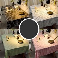 [COD] Tablecloth art waterproof and oil-proof wash-free ins rectangular tablecloth tea pvc student desk mat