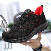 {Puffy menswear}Men Work Safety Shoes New Man Working Sneakers Boots Security Indestructible Lightweigh Large Size 47 Work Male Footwear Shoes