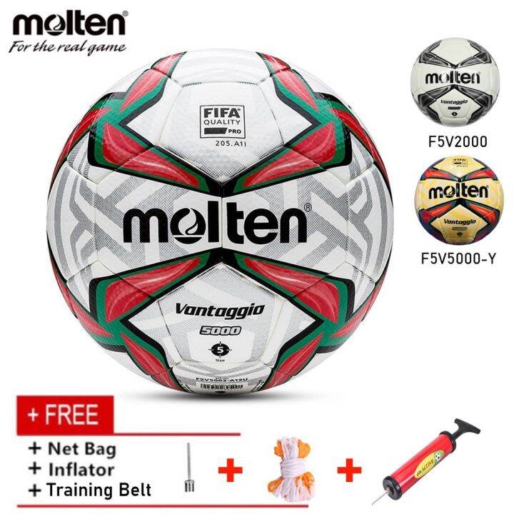 Molten Vantaggio Soccer Ball Size 5 Leather Match Ball Training