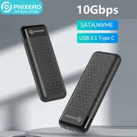 PHIXERO M2 NVME HD เคส SATA SSD Enclosure ฮาร์ดไดรฟ์เสริมกล่องเก็บของ2230 2242 2260ฝาครอบดิสก์2280สำหรับ PC แล็ปท็อป