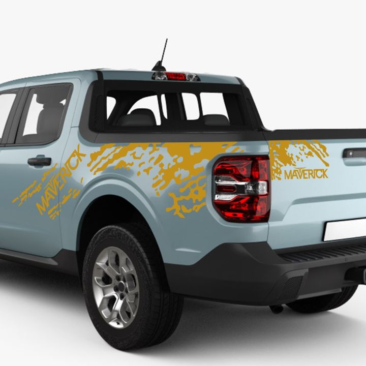 pickup-body-side-sticker-for-ford-maverick-xl-xlt-lariat-2022-truck-splash-grunge-decor-decal-trunk-vinyl-cover-auto-accessories