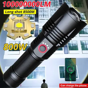 1500000LM LED Flashlight-Super Bright Torch-USB Rechargeable Lamp