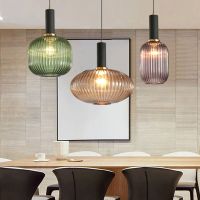 Modern Pendant Lights Gray Glass Led Nordic Restaurant Hanging Lighting Dining Living Bedroom Home Decor Fixture Kitchen Lamps