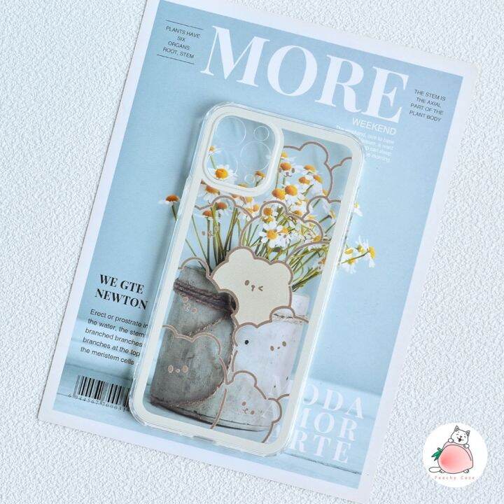 เคสโทรศัพท์โปร่งใสหมีเต็มน่ารักสำหรับ-iphone-14-13-12-11-pro-max-xr-xs-x-7-8-plus-se-2020เคสโทรศัพท์หลัง-tpu-นิ่มใส