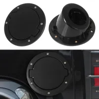 Gas Tank Cap Cover Fuel Black Filler Door Tank for Jeep Wrangler JK 2007-2017 Car Exterior Fuel Filler Door Cover