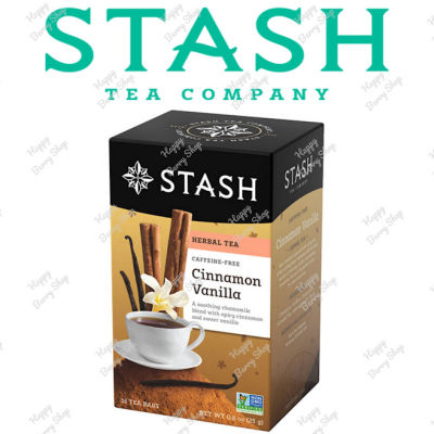 ชาสมุนไพรไม่มีคาเฟอีน STASH Cinnamon Vanilla ชาอบเชยวานิลลา 18 tea bags ชารสแปลกใหม่ นำเข้าจากประเทศอเมริกา พร้อมส่ง
