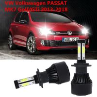 2PC 4ด้านข้าง H7 6000K ไฟหน้ารถมอเตอร์ไซค์แบบ LED หลอดไฟแปลงชุดสำหรับ VW Volkswagen PASSAT MK7กอล์ฟ GTi 2013-2018อุปกรณ์เสริม