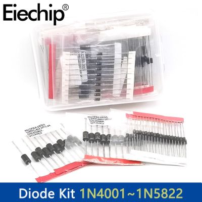 【CC】 350pcs Rectifier Diode FR107 FR207 1N4148 1N4001 1N4004 1N4007  1N5408 1N5819 1N5822 Fast Switching Schottky Diodes Set