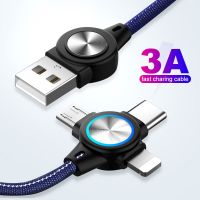 เครื่องชาร์จ8Pin ขนาดเล็ก Type C 3In 1สาย USB,สำหรับโทรศัพท์มือถือสายชาร์จ iPhone 14 13 12 Pro Max