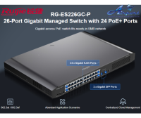 RG-ES226GC-P, 26-Port Gigabit Smart Cloud Mananged PoE Switch