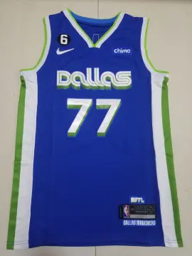 Nike Men's 2022-23 City Edition Dallas Mavericks Luka Doncic #77 Blue Dri-Fit Swingman Jersey, XL