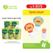 Combo 5 bánh ăn dặm Mămmy vị rau củ, phô mai, trái cây, cá tuyết